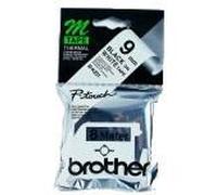 BROTHER MK221BZ BLACK ON WHITE 9MM PLASTIC TAPES - Paper & Labels - Plastic Tapes