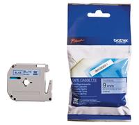 Brother M-K221BZ Labelling Tape Cassette, Black on White, 9 mm (W) x 8 m (L), Brother Genuine Supplies