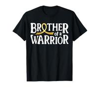 Brother Of A Warrior Childhood Cancer Awareness Boys Men T-Shirt