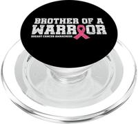 Brother Of A Warrior Pink Ribbon Breast Cancer Awareness PopSockets PopGrip for MagSafe
