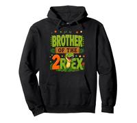 Brother Of The 2 Rex Dinosaur 2nd Birthday Family Matching Pullover Hoodie