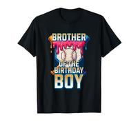Brother Of The Birthday Boy Baseball Ice Cream Drip Matching T-Shirt