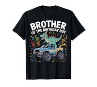 Brother of The Birthday Boy Dinosaur Truck Monster Bash T-Shirt