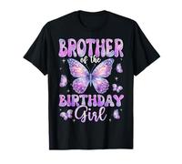 Brother Of The Birthday Girl Butterfly Family Matching T-Shirt