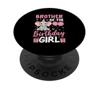 Brother Of The Birthday Girl Elephant Balloons Birthday PopSockets Adhesive PopGrip