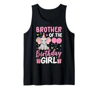Brother Of The Birthday Girl Elephant Balloons Birthday Tank Top