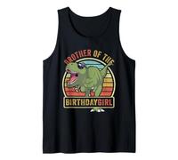Brother of the Birthday Girl Matching Family Dinosaur Tank Top