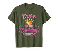 Brother of The Birthday Princess T-Shirt, Men, Olive Green, Small