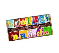 Brother of the Bride Chocolate Bar Wrapper Novelty Gift Present For Wedding Marriage CH-9659 (with chocolate bar (100g))