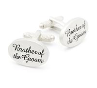 Brother of the Groom Cufflinks - Onyx Art CK535 Men's Wedding Gift Cuffs In Premier Life Packaging