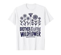 Brother of The Little Wildflower Birthday Party Baby Shower T-Shirt