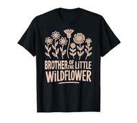 Brother of The Little Wildflower Birthday Party Baby Shower T-Shirt
