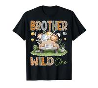 Brother of the Wild One 1St Birthday Safari Animals Truck T-Shirt