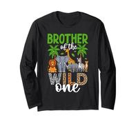 Brother of The Wild One Jungle Safari Animal Long Sleeve T-Shirt