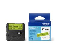 Brother Original Btag-G31 Label Tape 12 mm Wide 4 m Long Black/Green