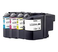 Brother Original LC229XLVALBPDR Ink Cartridges Value Pack with Security Tag consisting of 4 XL ink cartridges (black, magenta, cyan, yellow)