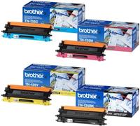 Brother Original TN135, TN-135 Toner - Multipack of 4 Black Cyan Magenta Yellow for DCP-9040CN DCP-9042CDN DCP-9045CDN HL-4040CN MFC-9840CDW