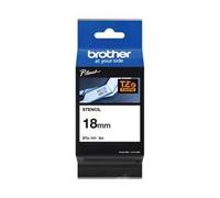 Brother P-Touch 18mm Black on White Labelling Tape 3m STE-141