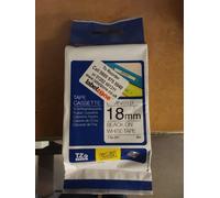 Brother P-Touch TZe241 Tape Cassette Laminated 18m x 8m Black on White Tape -G1