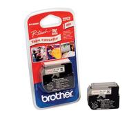 Brother P-touch M-K222BZ (9mm x 8m) Red on White Plastic Labelling