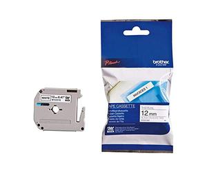 Brother P-touch M-K231SBZ (12mm x 4m) Black On White Plastic Labelling Tape