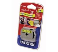 Brother P-Touch MK631BZ Label Tape - 12mm Black on Yellow (8m)