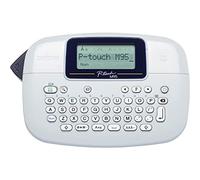 Brother P-Touch, PTM95, Handy Label Maker, 9 Type Styles, 8 Deco Mode Patterns, Navy Blue, Blue Gray