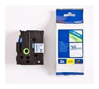 Brother P-Touch TZE-236 36mm Blue On White Labelling Tape TZE263