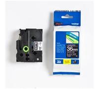 Brother Label Tape - 36 mm x 8 m Length - Thermal Transfer - White, Bl