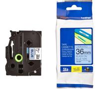 Brother P-touch TZe-561 (36mm x 8m) Black On Blue Gloss Laminated