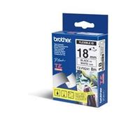 Genuine Brother P-Touch TZe-FX241 - 18mm - Black On White Tape