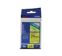 Brother P-Touch TZe Lam Tape Cass 24mmx8m Black on Yellow Tape TZE651