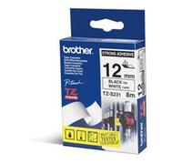 Brother Tzes231 Black On White 12Mm Strong Adhesive