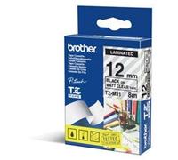 Original Brother P-Touch TZEM31 12mm Matt Tape - Black on Clear