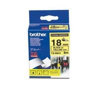 Brother P-Touch TZe Laminated Tape 18mm x 8m Black on Yellow TZES641