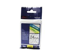 Original Brother P-Touch TZE151 24mm Gloss Tape - Black on Clear