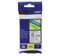 Brother TZe-211 Labelling Tape Cassette, 6 mm (W) x 8 m (L), Laminated, Brother Genuine Supplies - Black on White
