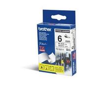 Brother Tzes211 Black On White 6Mm Strong Adhesive