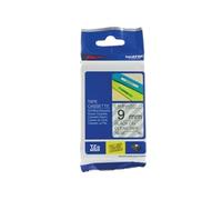 Brother P-Touch TZe Laminated Tape 9mm x 8m Black on Clear TZE121
