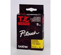 Brother P-Touch TZe Laminated Tape 9mm x 8m Black on Yellow TZES621