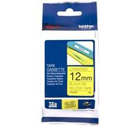 BROTHER P-Touch TZe Laminated Tape Cassette 12mmx8m Black Yellow Flexible Label