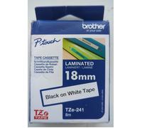Brother TZE-241 - Standard Adhesive - Black on White - Roll (1.8 cm x 8 M) 1 Cas