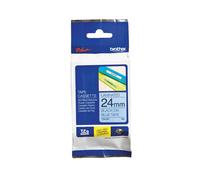 Original Brother P-Touch TZE551 24mm Gloss Tape - Black on Blue
