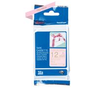 BROTHER P-Touch TZe Laminated Tape Cassette 12mmx4m Black/Lace Flexible Label