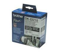 Brother DK-22210 Original Continuous Paper Tape (29mm x 30.48m) Black on White