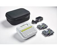 BROTHER PT-D210SV Label Maker Bonus Bundle Comes with a Protective Carrying case, an Adapter, and Two Sample Genuine TZe Label Tapes for Added Value.