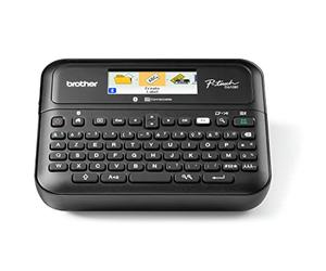 Brother PT-D610BTVP Bluetooth Table Labeling Machine with Case, Connection to PC and Smartphone, Color Screen, TZE Series from 3.5 to 24 mm, Including Power Adapter AD-E001