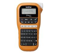 Brother PT-E110 Label Maker, P-Touch Electrician Label Printer, Handheld, QWERTY Keyboard, Up to 12mm Labels, Includes 12mm Black on White Tape Cassette