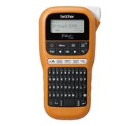Brother PT-E110 Label Maker, P-Touch Electrician Label Printer, Handheld, QWERTY Keyboard, Up to 12mm Labels, Includes 12mm Black on White Tape Casset