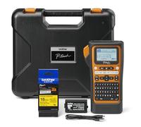 Brother PT-E310BTVP Electrician handheld label printer|Prints up to 18mm |Bluetooth |Pro Label Tool app connectivity| Built in manual industrial strength cutter | USB-c connectivity